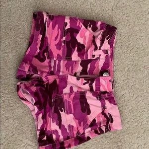 Forever 21 Girls Pink Camo Cargo Shorts